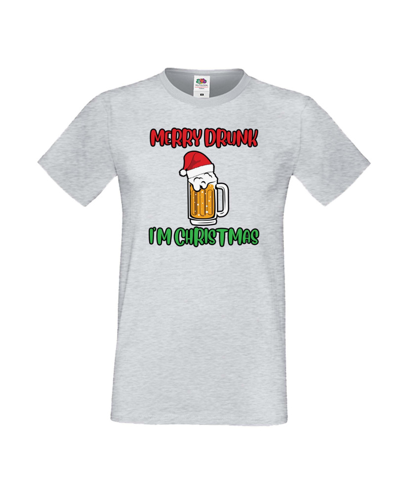 Мъжка тениска Коледа Merry Drunk I'm Christmas