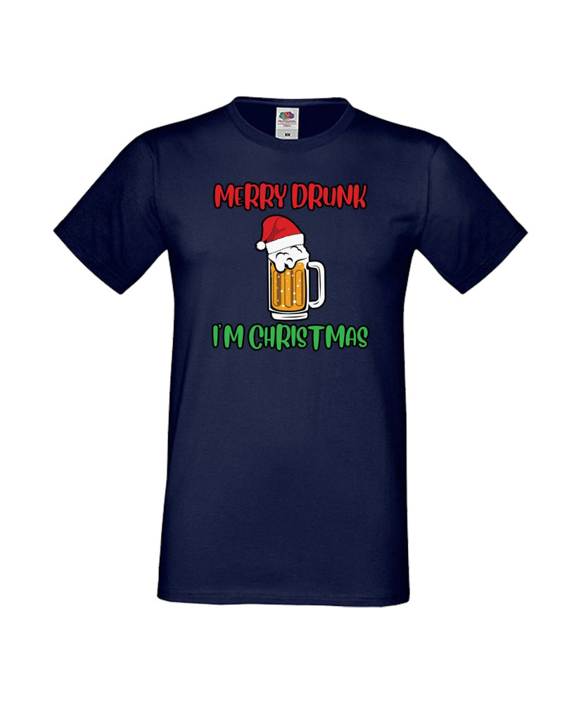 Мъжка тениска Коледа Merry Drunk I'm Christmas