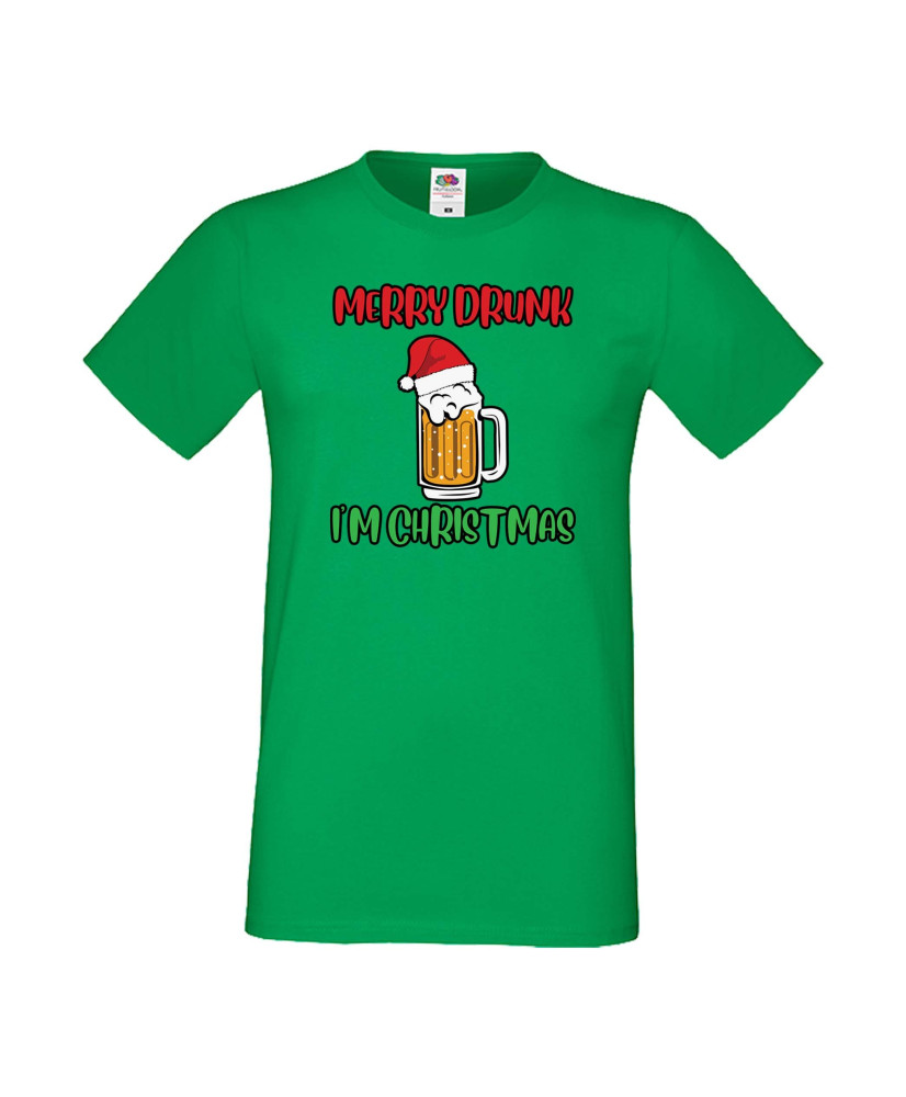 Мъжка тениска Коледа Merry Drunk I'm Christmas
