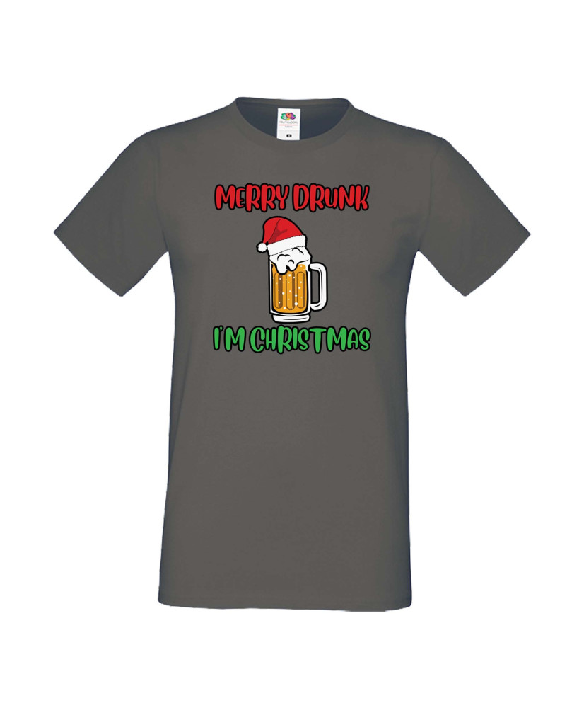 Мъжка тениска Коледа Merry Drunk I'm Christmas