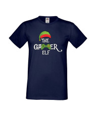 Мъжка тениска Коледа The Gamer Elf