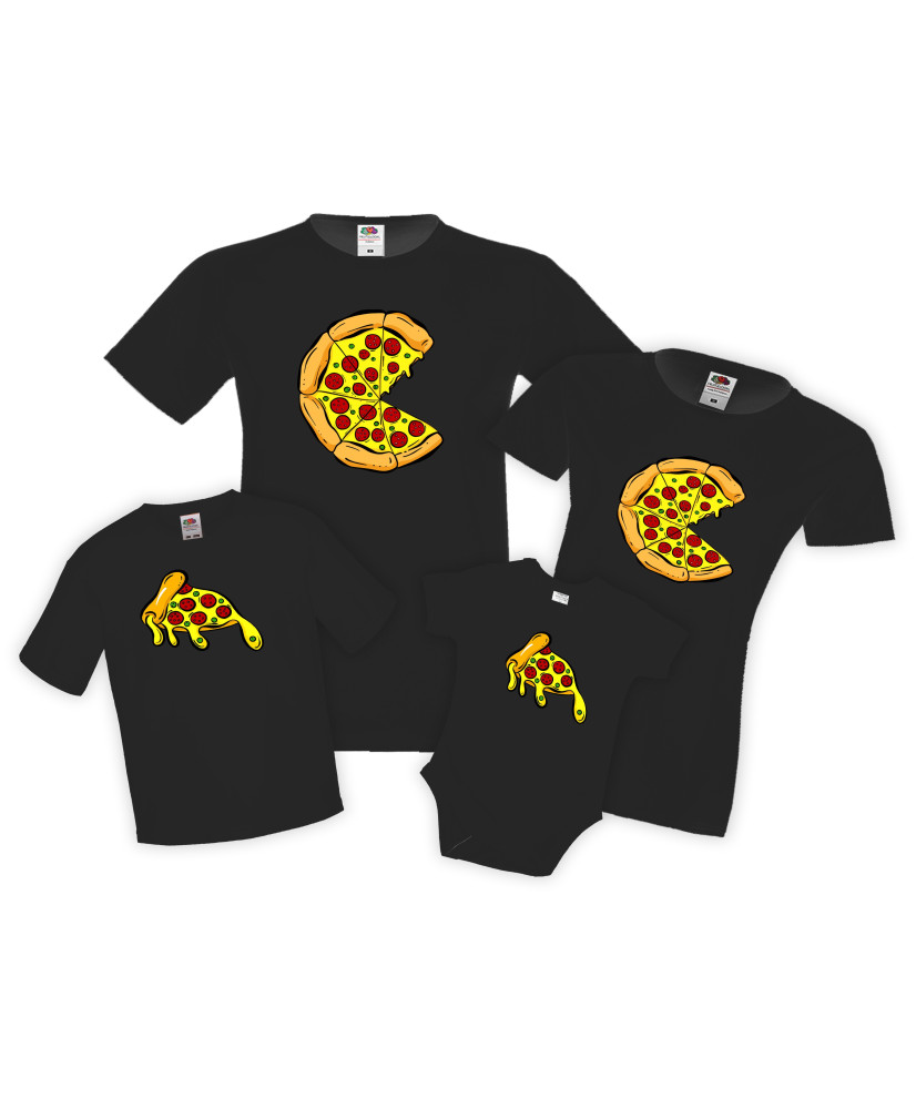 Семеен комплект тениски Пица Pizza melting Slices Family