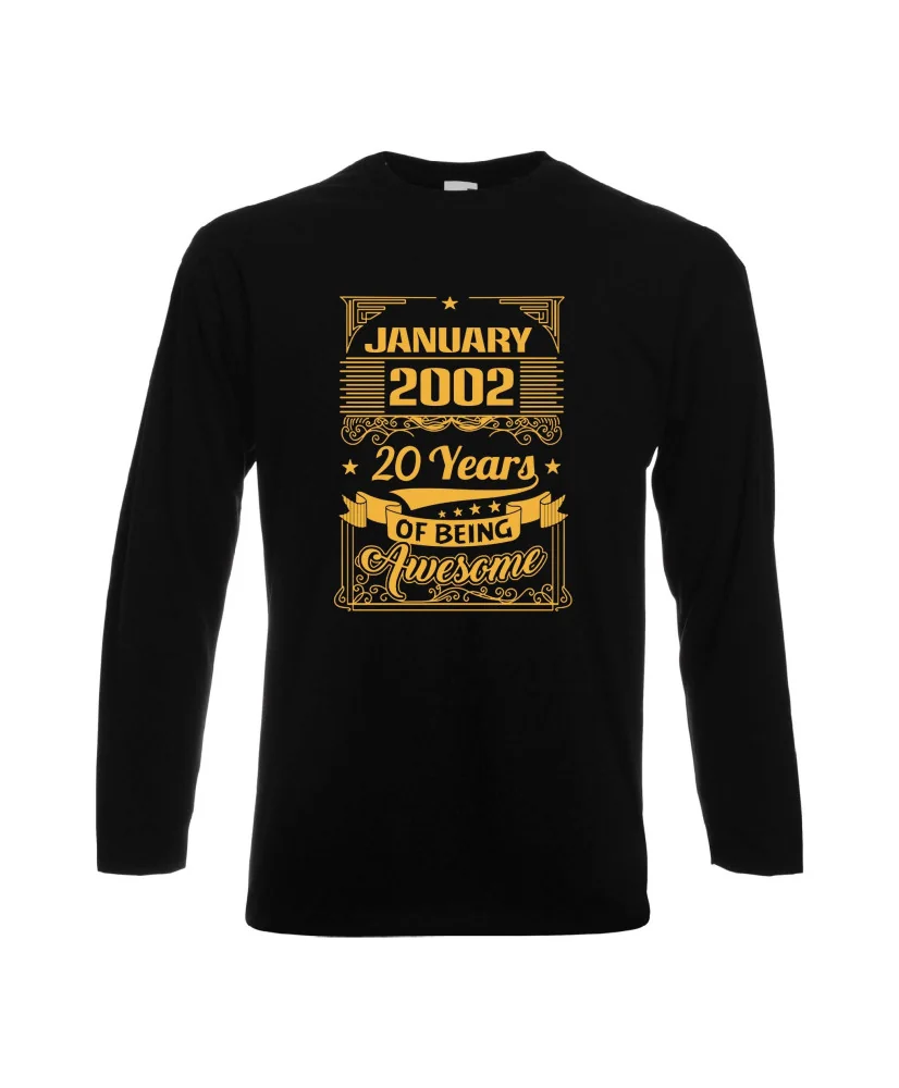 Мъжка тениска January 2002 20 YEARS OF BEING AWESOME 2