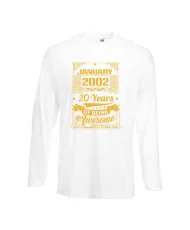 Мъжка тениска January 2002 20 YEARS OF BEING AWESOME 2