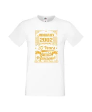 Мъжка тениска January 2002 20 YEARS OF BEING AWESOME 2
