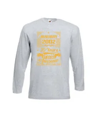 Мъжка тениска January 2002 20 YEARS OF BEING AWESOME 2