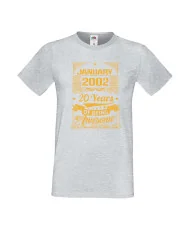 Мъжка тениска January 2002 20 YEARS OF BEING AWESOME 2