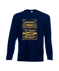 Мъжка тениска January 2002 20 YEARS OF BEING AWESOME 2