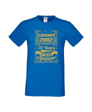 Мъжка тениска February 2002 20 YEARS OF BEING AWESOME 2