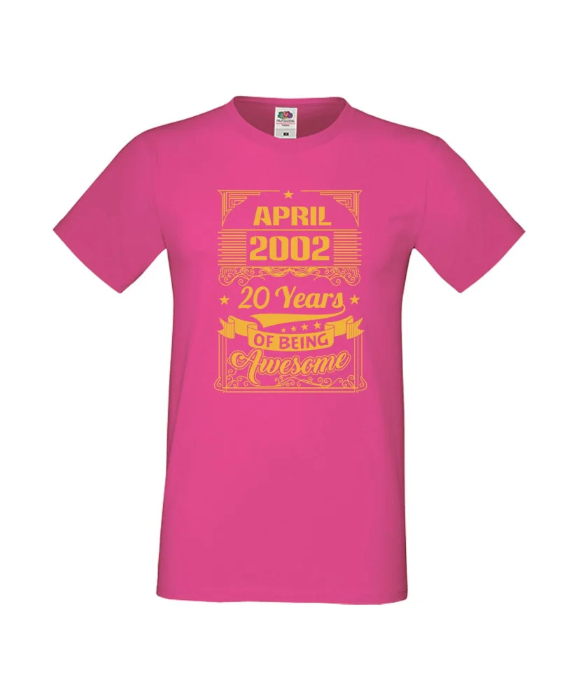 Мъжка тениска April 2002 20 YEARS OF BEING AWESOME 2