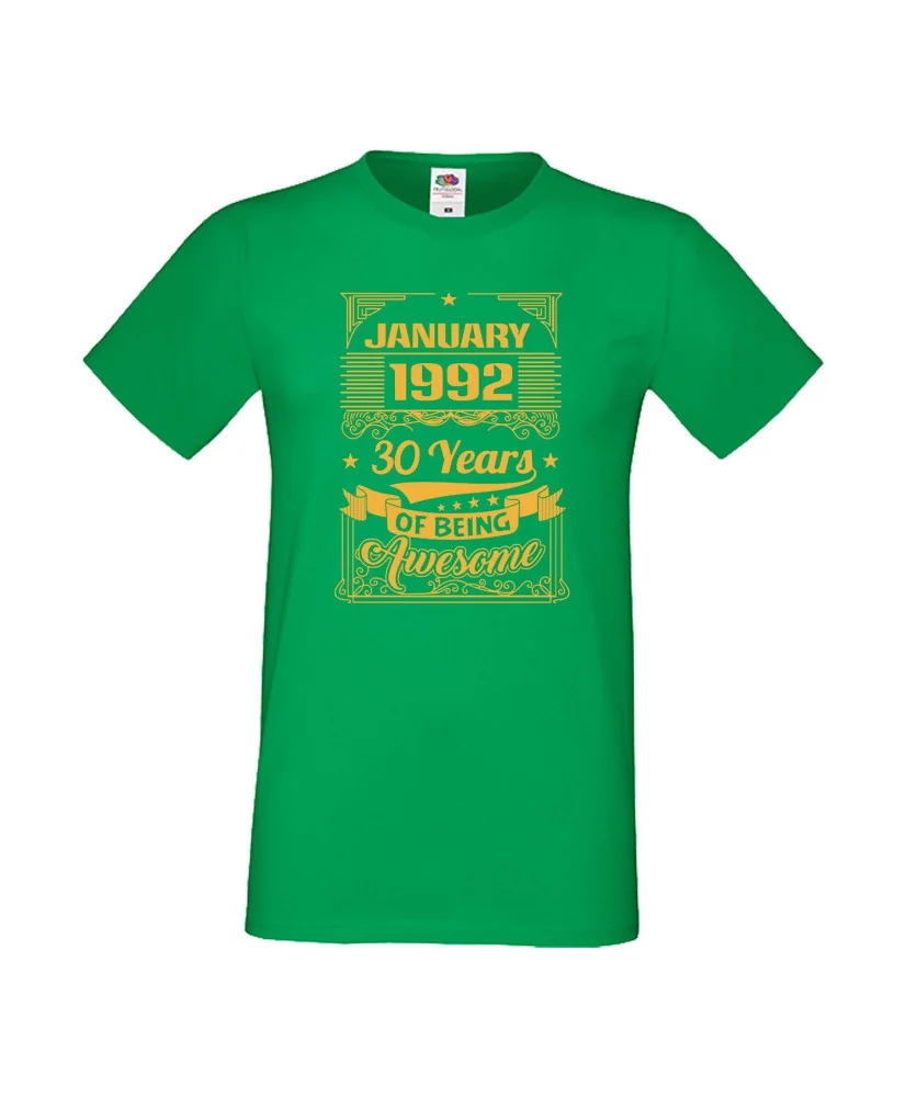 Мъжка тениска January 1992 30 YEARS OF BEING AWESOME 2