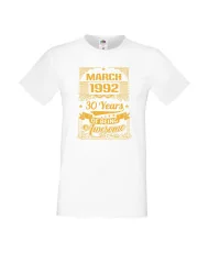 Мъжка тениска MARCH 1992 30 YEARS OF BEING AWESOME 2