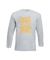 Мъжка тениска MARCH 1992 30 YEARS OF BEING AWESOME 2