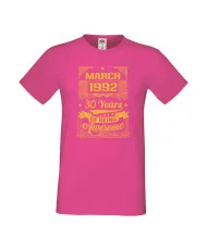 Мъжка тениска MARCH 1992 30 YEARS OF BEING AWESOME 2