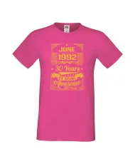Мъжка тениска JUNE 1992 30 YEARS OF BEING AWESOME 2