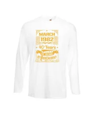 Мъжка тениска MARCH 1982 40 YEARS OF BEING AWESOME 2