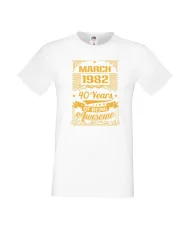 Мъжка тениска MARCH 1982 40 YEARS OF BEING AWESOME 2