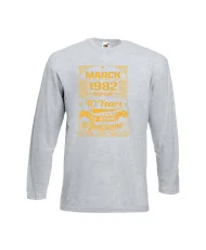 Мъжка тениска MARCH 1982 40 YEARS OF BEING AWESOME 2