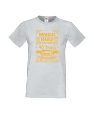 Мъжка тениска MARCH 1982 40 YEARS OF BEING AWESOME 2
