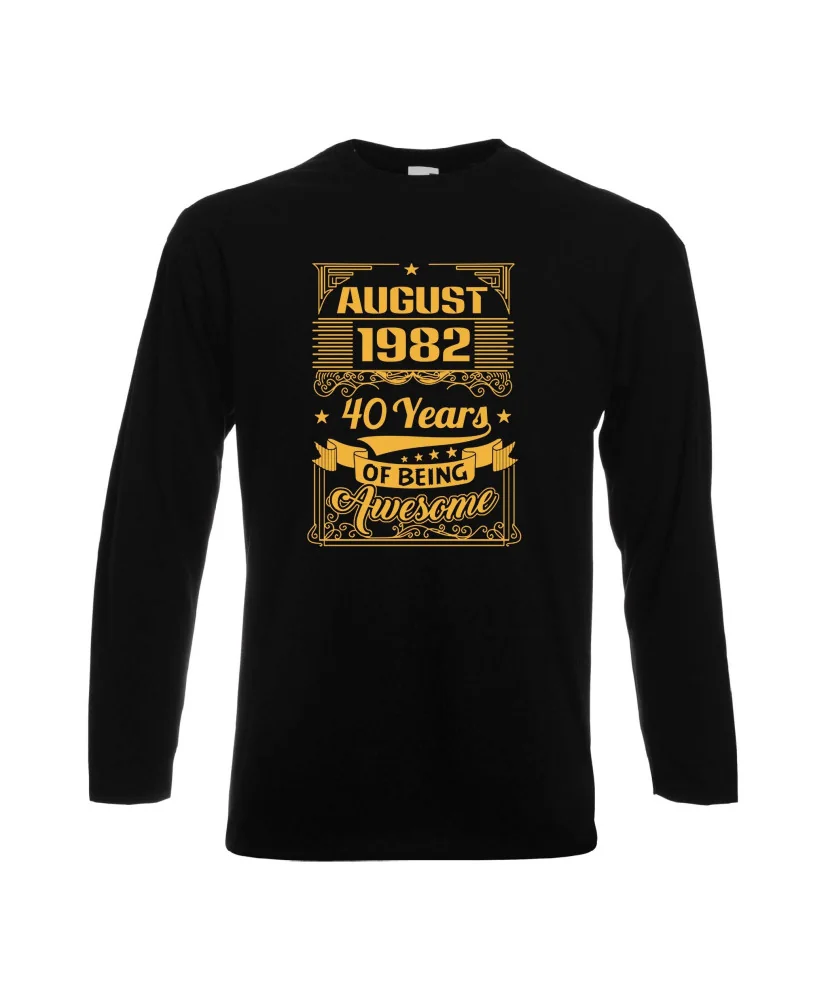 Мъжка тениска AUGUST 1982 40 YEARS OF BEING AWESOME 2 Мъжка тениска AUGUST 1982 40 YEARS OF BEING AWESOME 2
