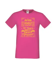 Мъжка тениска APRIL 1982 40 YEARS OF BEING AWESOME 2