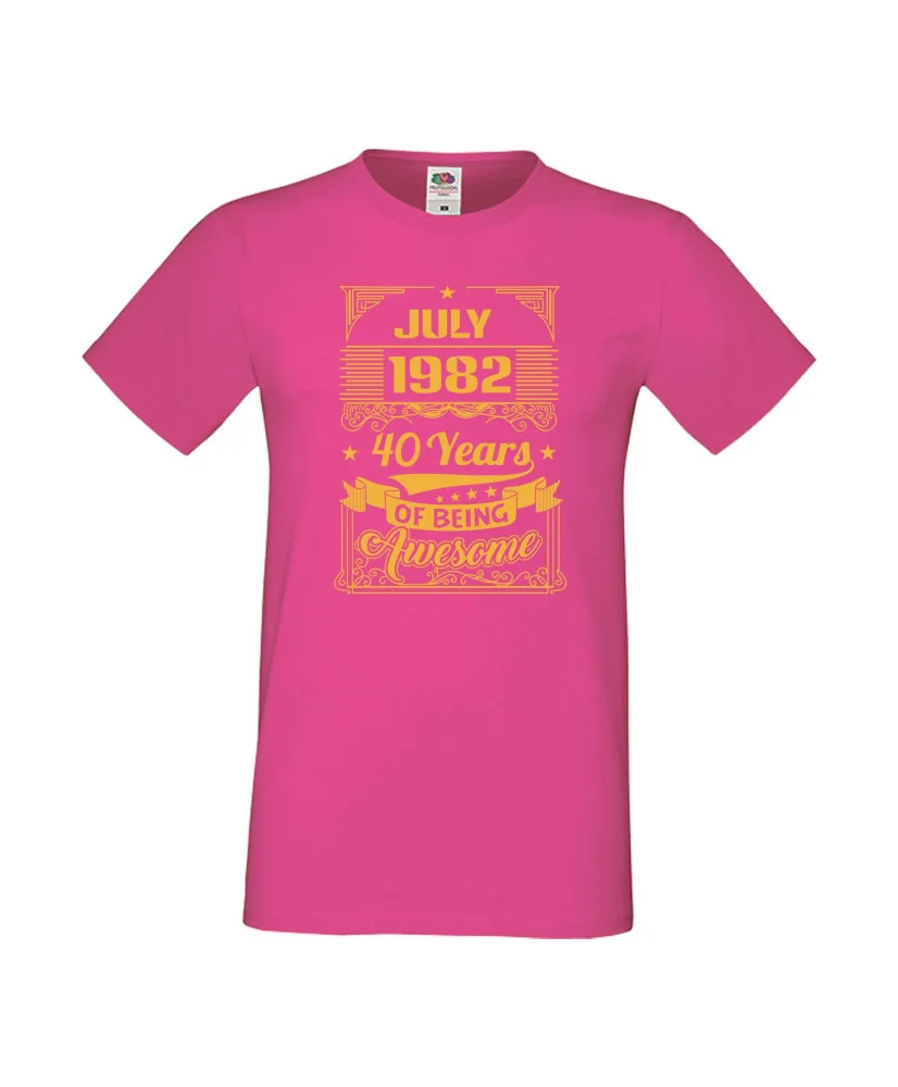Мъжка тениска JULY 1982 40 YEARS OF BEING AWESOME 2 Мъжка тениска JULY 1982 40 YEARS OF BEING AWESOME 2