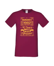 Мъжка тениска AUGUST 1982 40 YEARS OF BEING AWESOME 2
