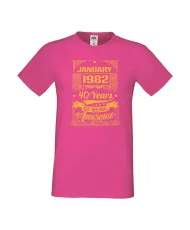 Мъжка тениска January 1982 40 YEARS OF BEING AWESOME 2