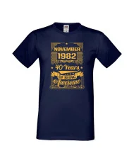 Мъжка тениска November 1982 40 YEARS OF BEING AWESOME 2