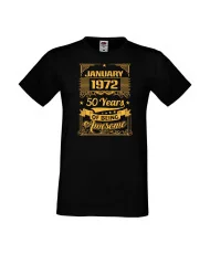Мъжка тениска January 1972 50 YEARS OF BEING AWESOME 2