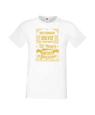 Мъжка тениска October 1972 50 YEARS OF BEING AWESOME 2