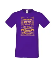 Мъжка тениска January 1972 50 YEARS OF BEING AWESOME 2