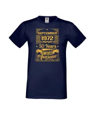 Мъжка тениска September 1972 50 YEARS OF BEING AWESOME 2