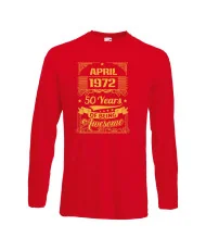 Мъжка тениска APRIL 1972 50 YEARS OF BEING AWESOME 2