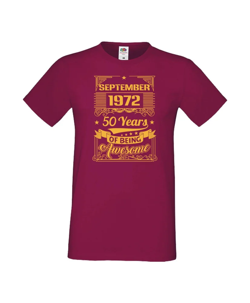 Мъжка тениска September 1972 50 YEARS OF BEING AWESOME 2 Мъжка тениска September 1972 50 YEARS OF BEING AWESOME 2