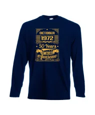 Мъжка тениска October 1972 50 YEARS OF BEING AWESOME 2