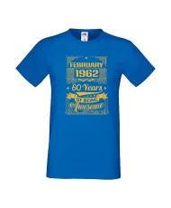 Мъжка тениска FEBRUARY 1962 60 YEARS OF BEING AWESOME 2