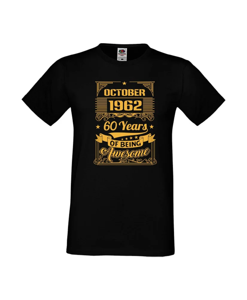 Мъжка тениска OCTOBER 1962 60 YEARS OF BEING AWESOME 2 Мъжка тениска OCTOBER 1962 60 YEARS OF BEING AWESOME 2