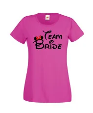 Дамска тениска за моминско парти ОТБОР БУЛКА Team Bride Disney 01