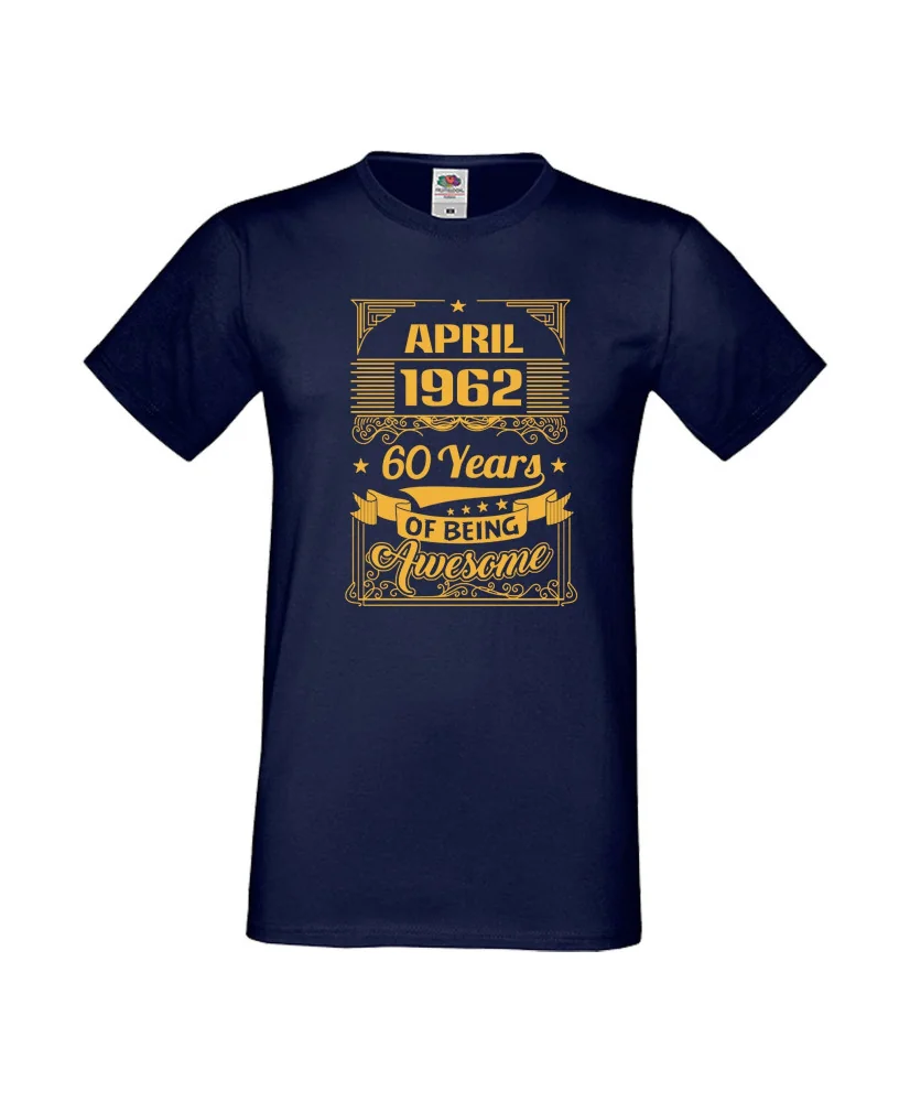 Мъжка тениска APRIL 1962 60 YEARS OF BEING AWESOME 2 Мъжка тениска APRIL 1962 60 YEARS OF BEING AWESOME 2