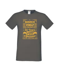 Мъжка тениска MARCH 1962 60 YEARS OF BEING AWESOME 2