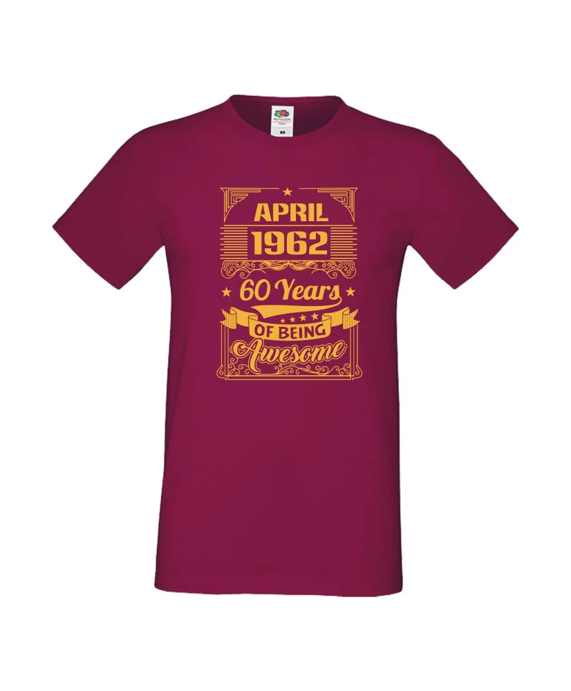 Мъжка тениска APRIL 1962 60 YEARS OF BEING AWESOME 2 Мъжка тениска APRIL 1962 60 YEARS OF BEING AWESOME 2