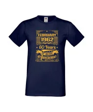 Мъжка тениска FEBRUARY 1962 60 YEARS OF BEING AWESOME 2