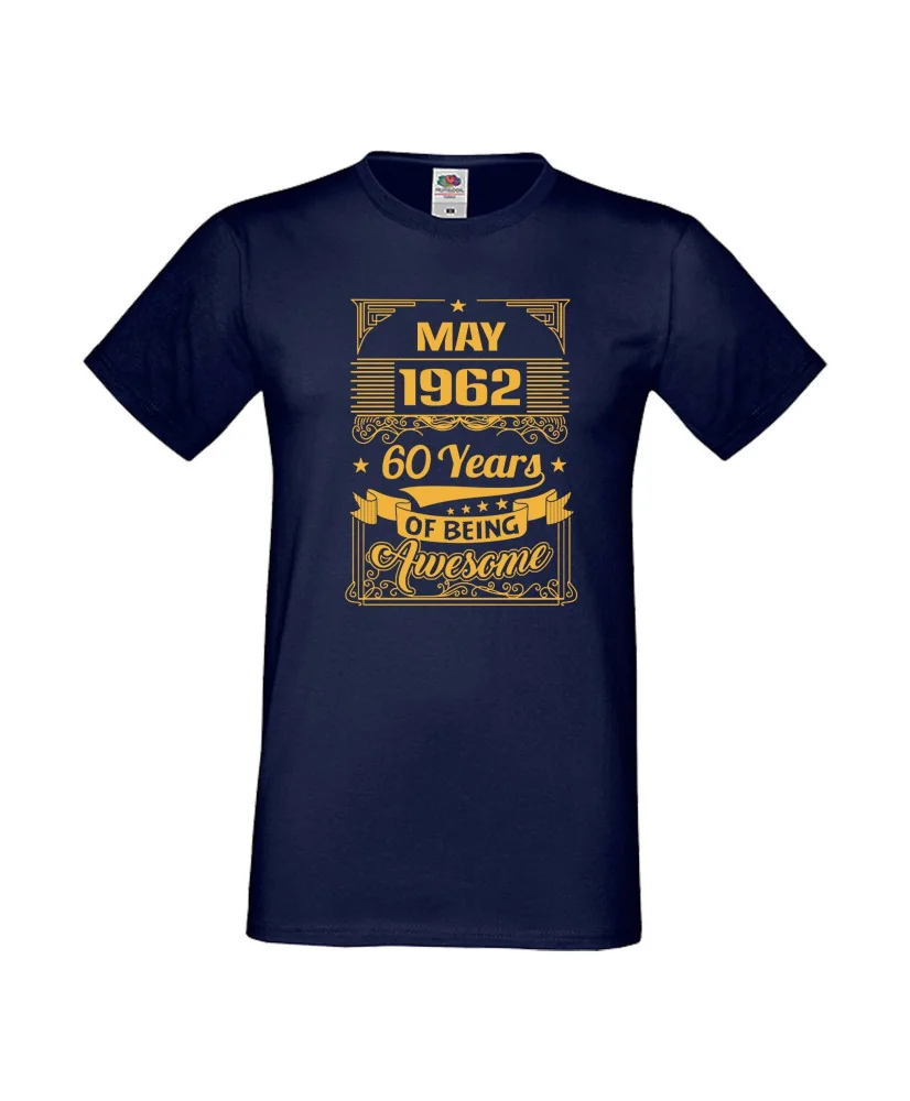 Мъжка тениска MAY 1962 60 YEARS OF BEING AWESOME 2 Мъжка тениска MAY 1962 60 YEARS OF BEING AWESOME 2