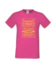 Мъжка тениска FEBRUARY 1962 60 YEARS OF BEING AWESOME 2