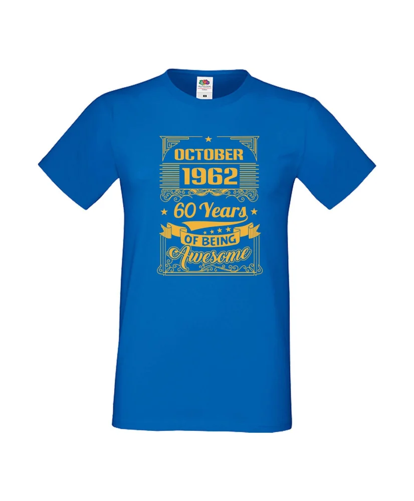 Мъжка тениска OCTOBER 1962 60 YEARS OF BEING AWESOME 2 Мъжка тениска OCTOBER 1962 60 YEARS OF BEING AWESOME 2