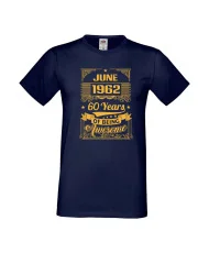 Мъжка тениска JUNE 1962 60 YEARS OF BEING AWESOME 2