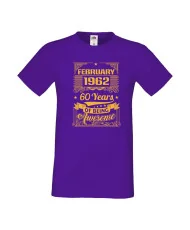 Мъжка тениска FEBRUARY 1962 60 YEARS OF BEING AWESOME 2