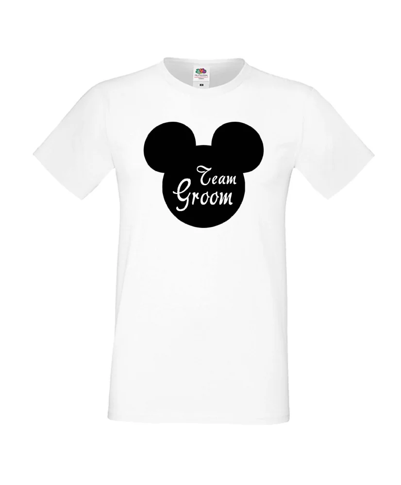 Мъжка тениска за ергенско парти TEAM GROOM Disney 02