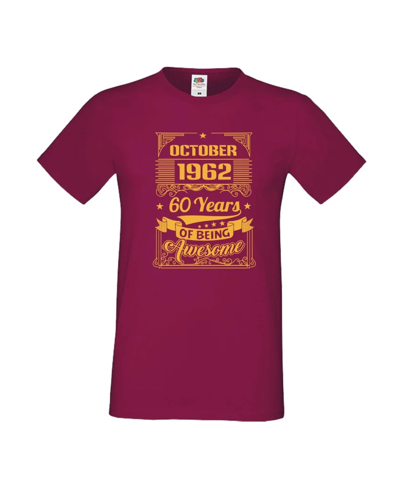 Мъжка тениска OCTOBER 1962 60 YEARS OF BEING AWESOME 2 Мъжка тениска OCTOBER 1962 60 YEARS OF BEING AWESOME 2